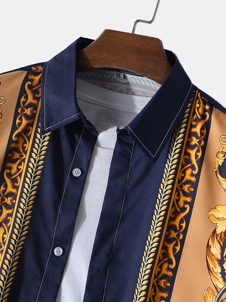 Chemises De Loisirs À Manches Longues Pour Hommes De Style Baroque