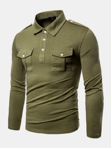 Chemises À Manches Longues Et À Manches Longues De Style Militaire Pour Hommes