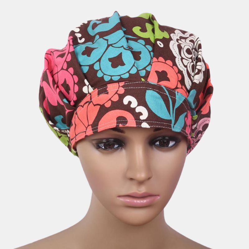 Chirurgical Scrub Hat Cap Bouffant Print Thème Tissu Médical