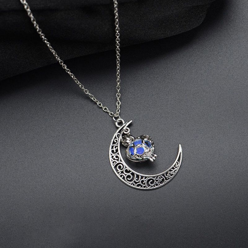 Collier Pendentif Lumineux Creux En Forme De Coeur