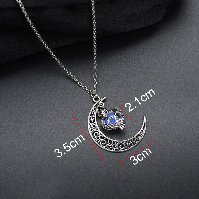 Collier Pendentif Lumineux Creux En Forme De Coeur