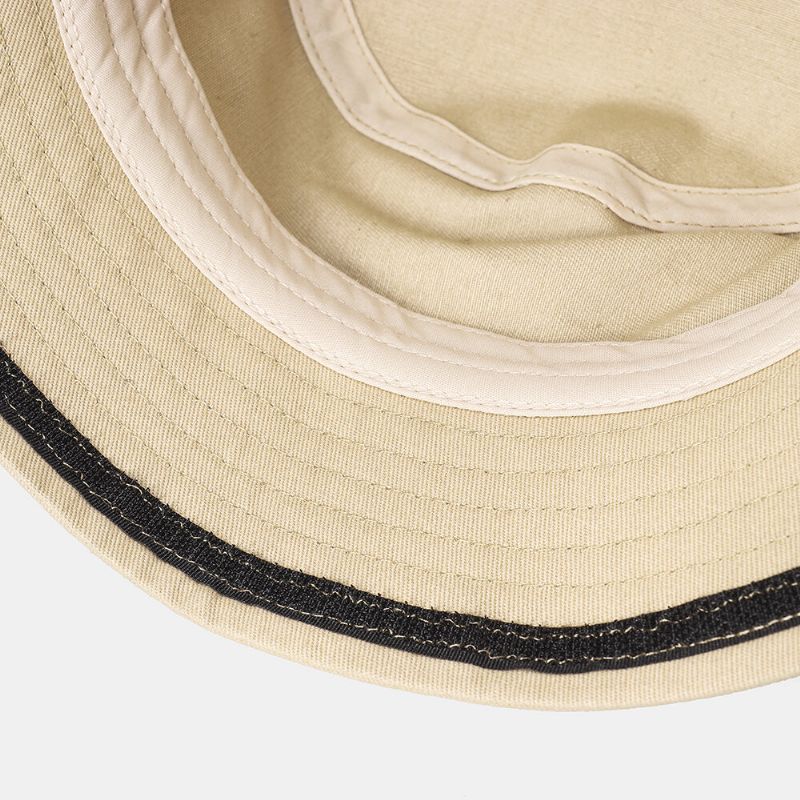 Collrown Cotton Bucket Cap Shade Big Brim Solid Color Fisherman Hat