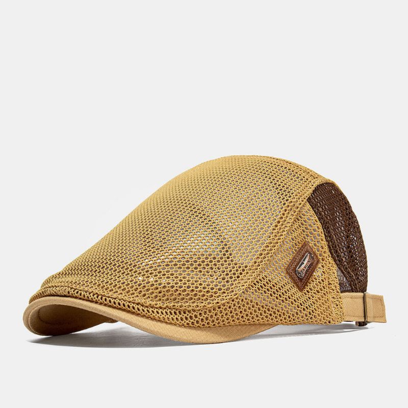 Collrown Hommes Mesh Ivy Cap Contraste Couleur Patchwork Respirant Casual Bérets Casquettes Plates