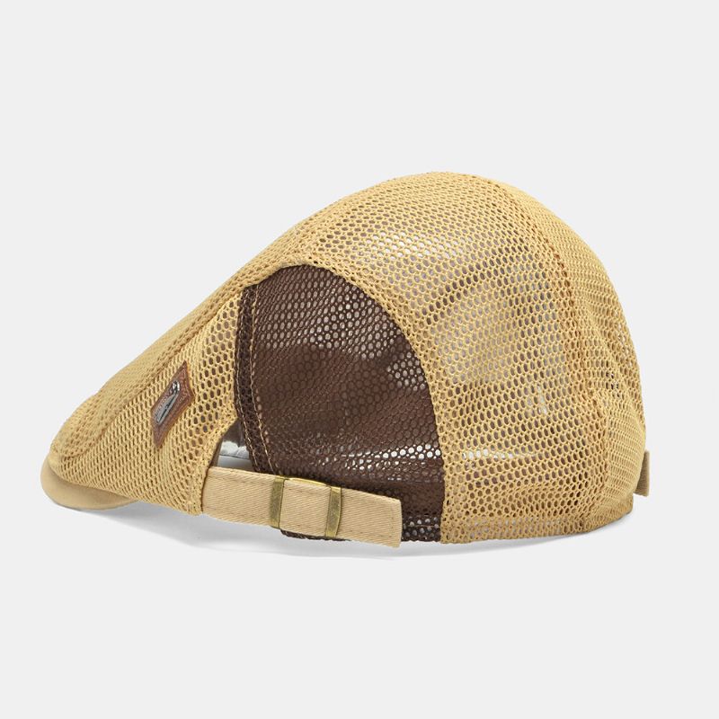 Collrown Hommes Mesh Ivy Cap Contraste Couleur Patchwork Respirant Casual Bérets Casquettes Plates