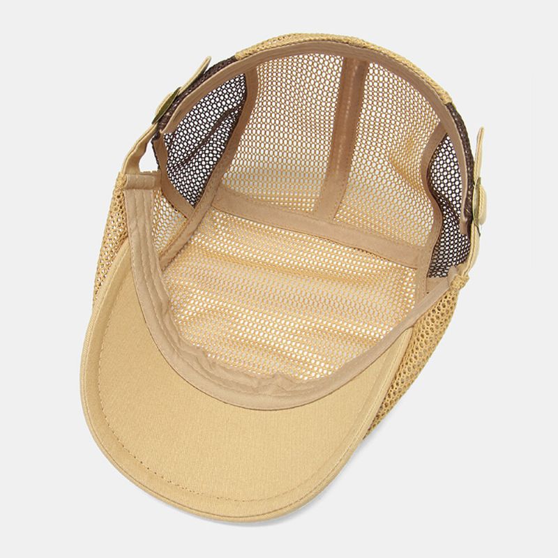 Collrown Hommes Mesh Ivy Cap Contraste Couleur Patchwork Respirant Casual Bérets Casquettes Plates