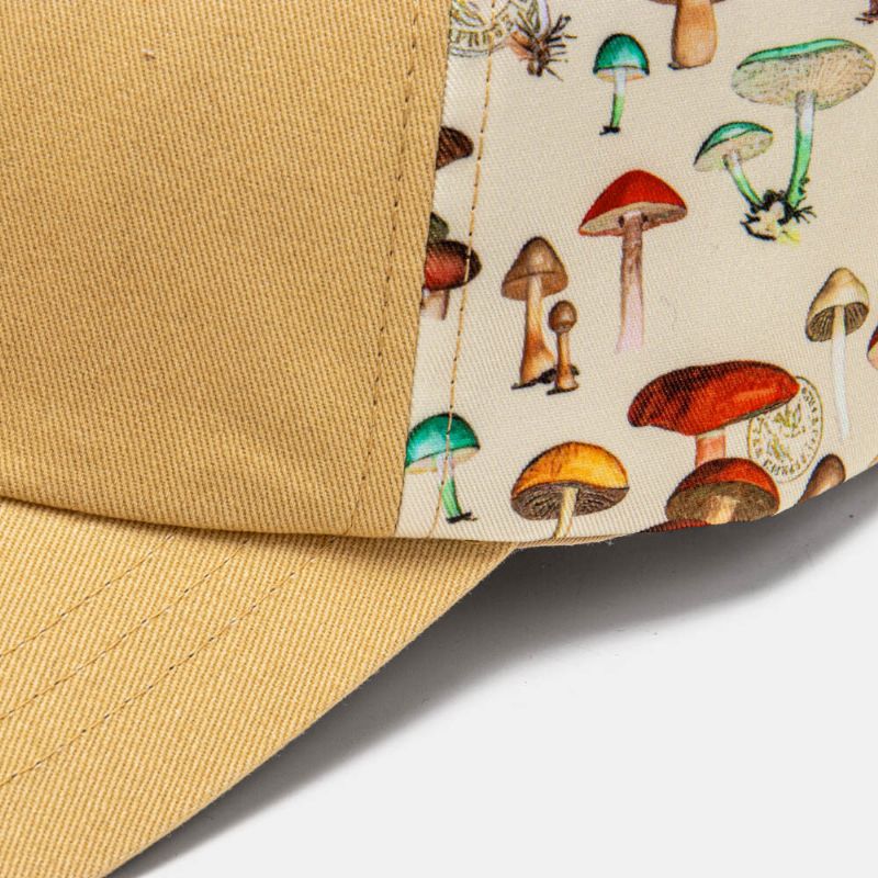 Collrown Unisexe Champignon Patch Motif Patchwork Mode Personnalité Parasol Chapeau De Baseball