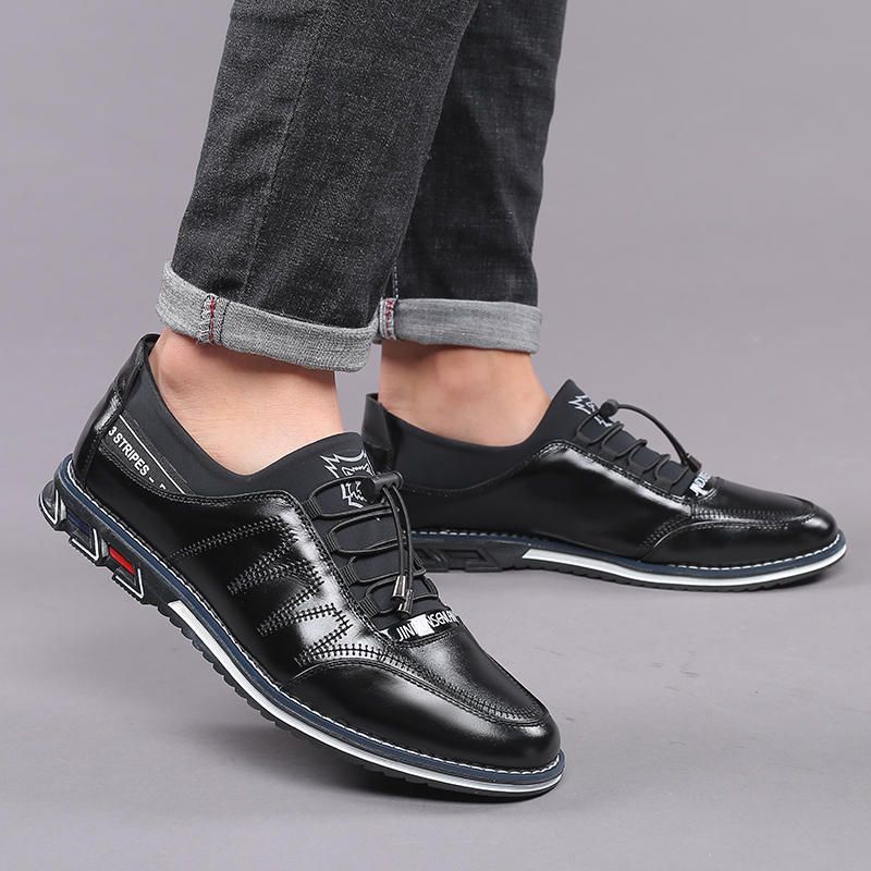 Cuir Fendu De Vache Spicing Elastic Casual Business Oxfords