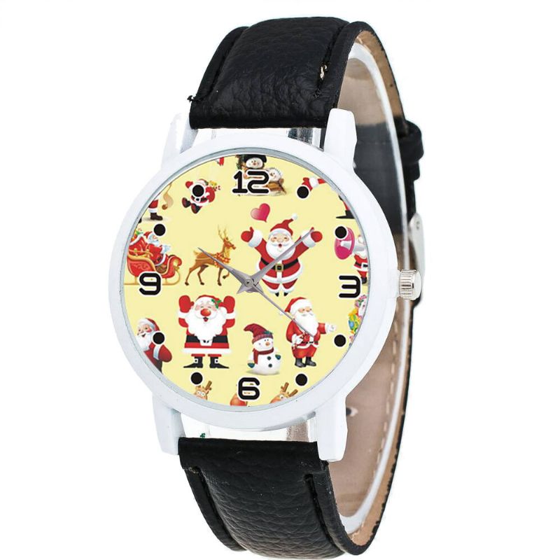 Dessin Animé Père Noël Modèle Mignon Enfant Montre Mode Enfants Montre À Quartz