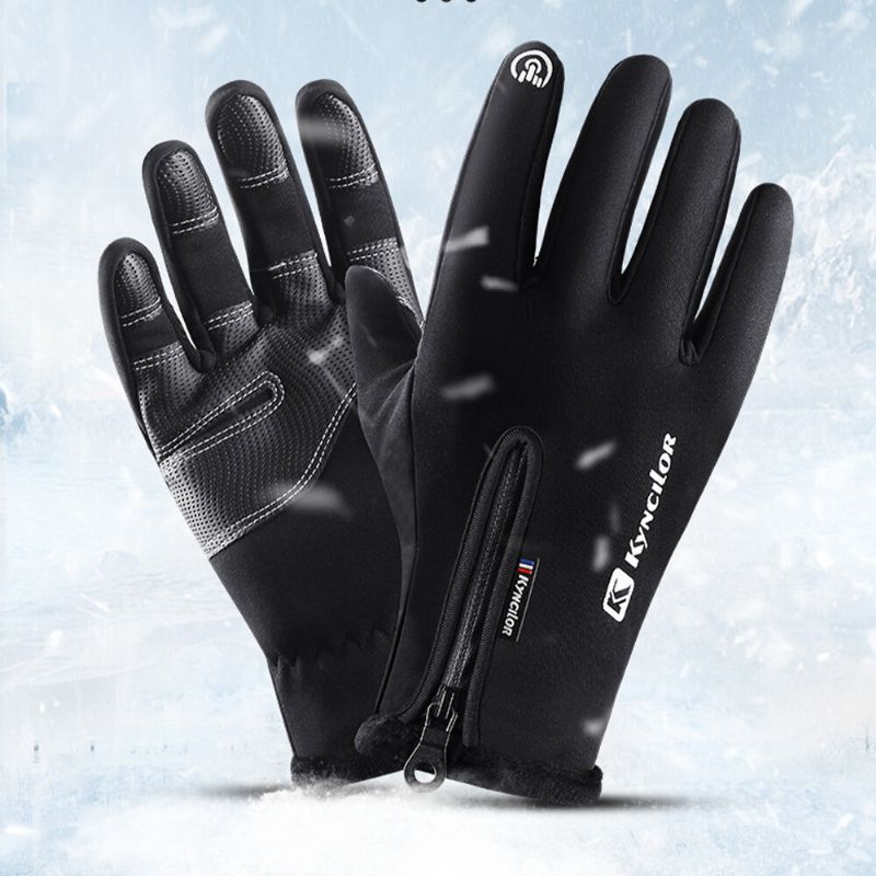 Écran Polaire Unisexe Tactile Hiver Extérieur Garder Au Chaud Étanche Cyclisme Équitation Gants À Doigts Complets