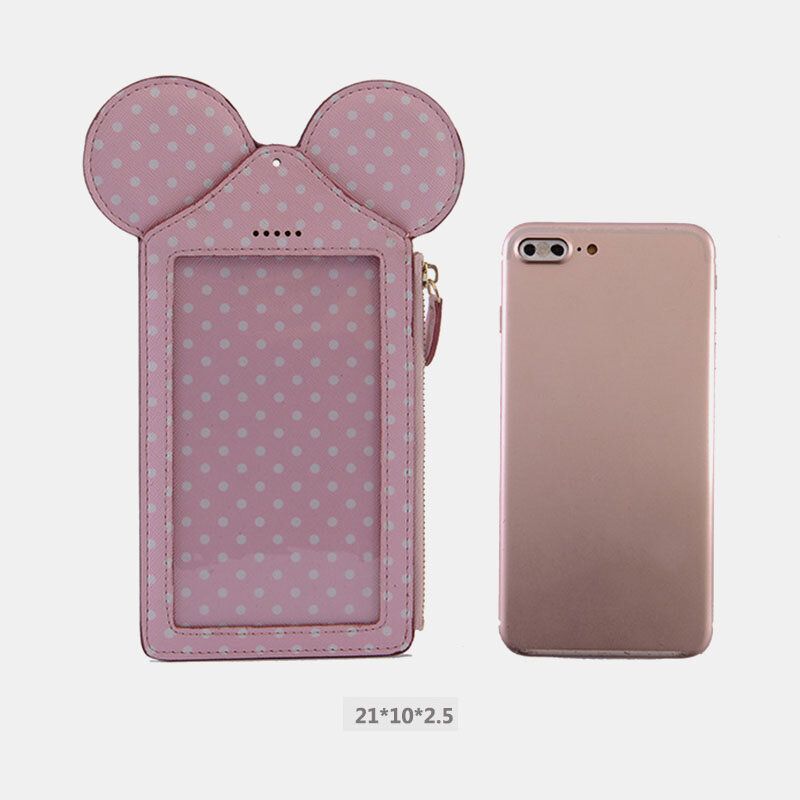 Écran Tactile Porte-cartes En Forme D'animal Mignon Sac De Téléphone De 6.3 Pouces Porte-monnaie