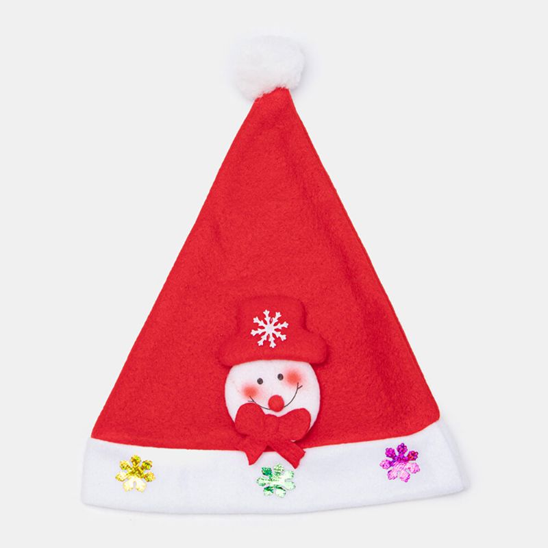 Enfant Adulte Festif Noël Habillé Chapeau De Père Noël Éclairage Led Dessin Animé Animal Figure Motif Bonnet Chapeau De Noël