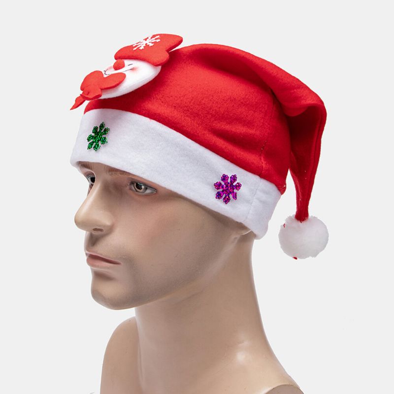 Enfant Adulte Festif Noël Habillé Chapeau De Père Noël Éclairage Led Dessin Animé Animal Figure Motif Bonnet Chapeau De Noël