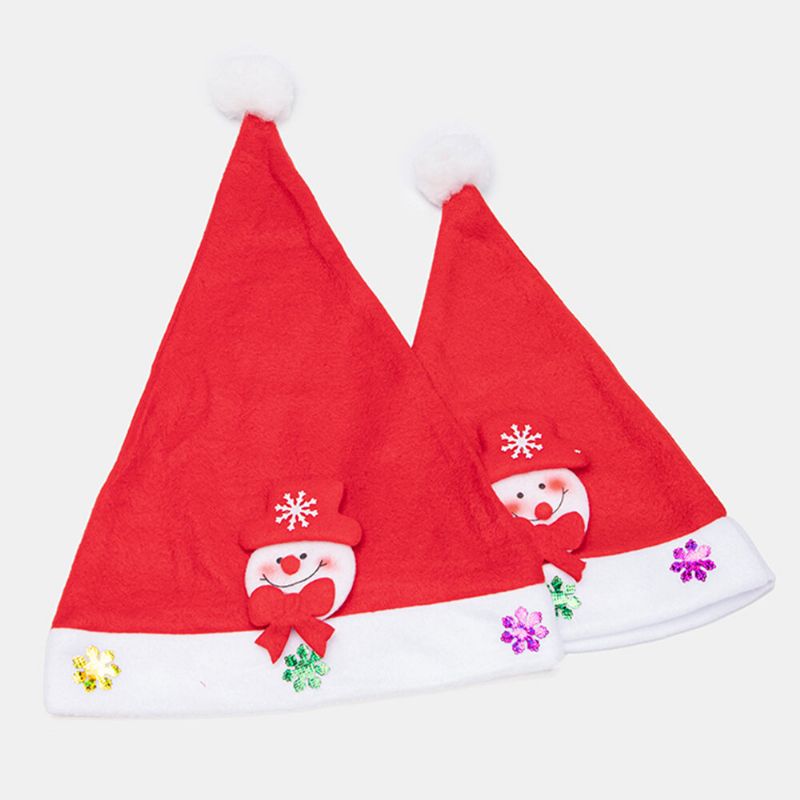 Enfant Adulte Festif Noël Habillé Chapeau De Père Noël Éclairage Led Dessin Animé Animal Figure Motif Bonnet Chapeau De Noël