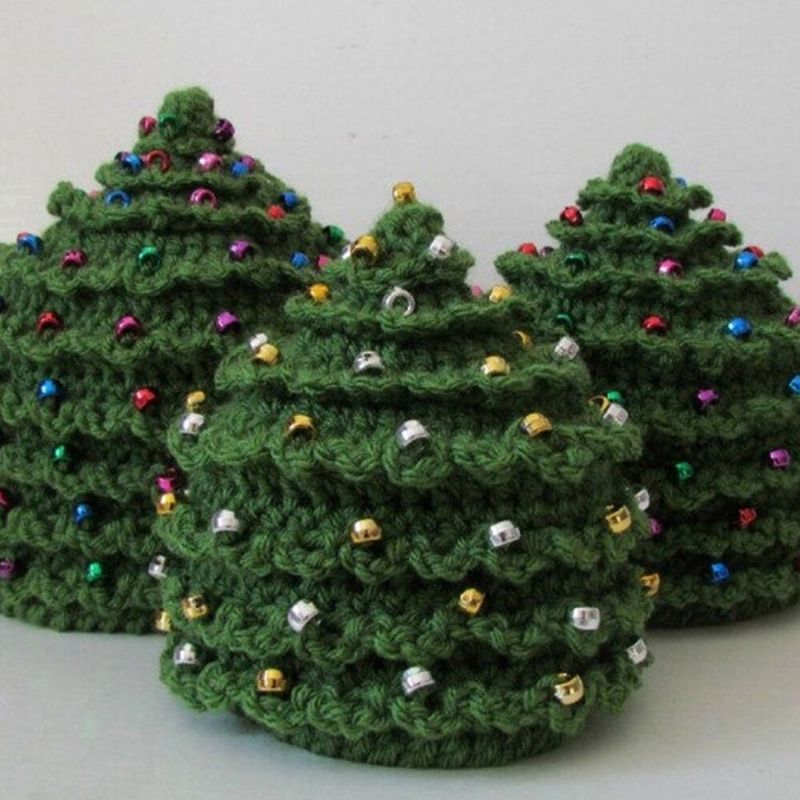 Enfant Bébé Fibres Acryliques Créatif Festif Arbre De Noël Étoiles Garder Au Chaud Parent-enfant Chapeau Bonnet