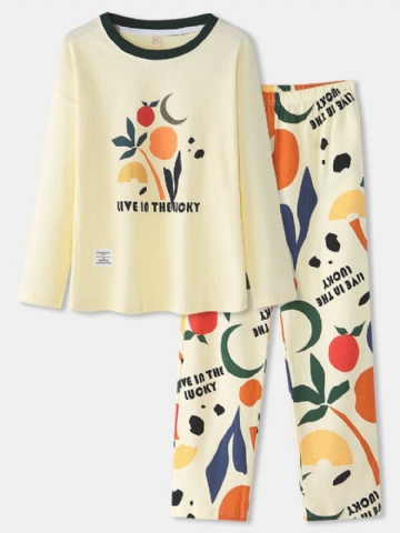 Ensemble De Pyjama À La Maison Avec Imprimé Lettre Graphique Pour Femmes