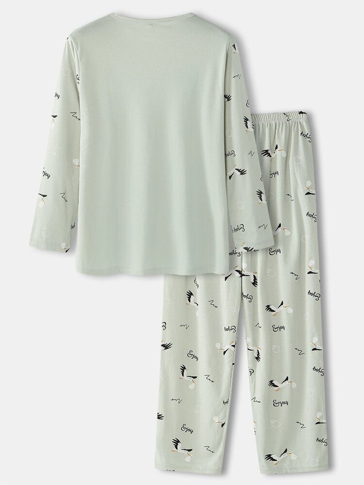 Ensemble De Pyjama À Manches Longues Avec Poche À Taille Élastique Pour Homme