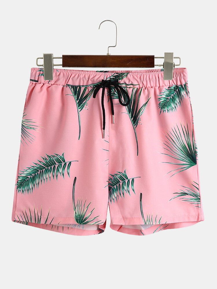 Ensembles De Chemises Décontractées De Style Vacances À Imprimé De Feuilles Tropicales Pour Hommes