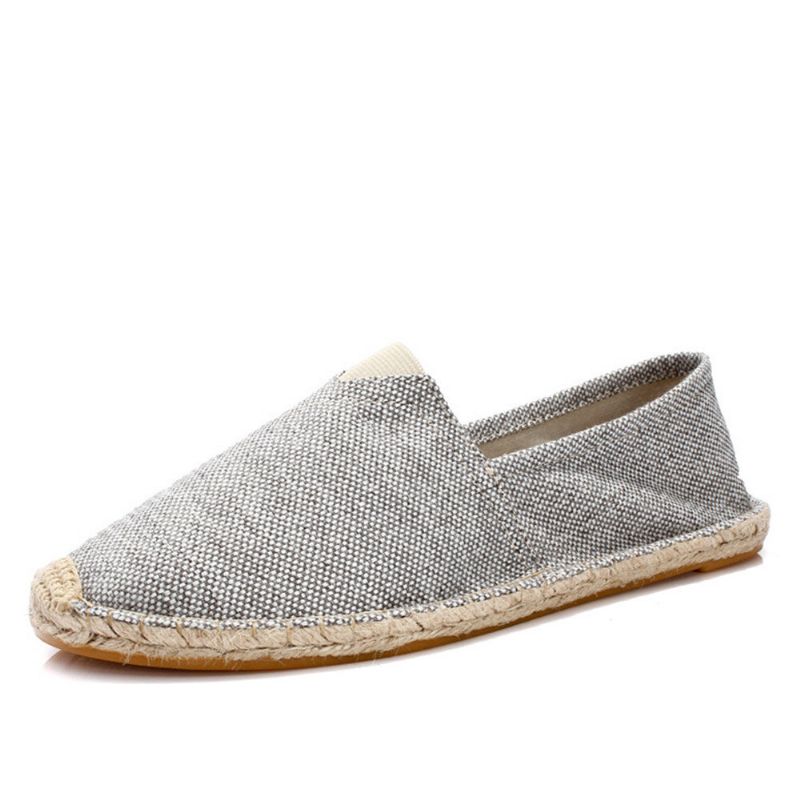 Espadrilles À Enfiler De Couleur Unie Pour Femmes Chaussures Plates De Pêcheur