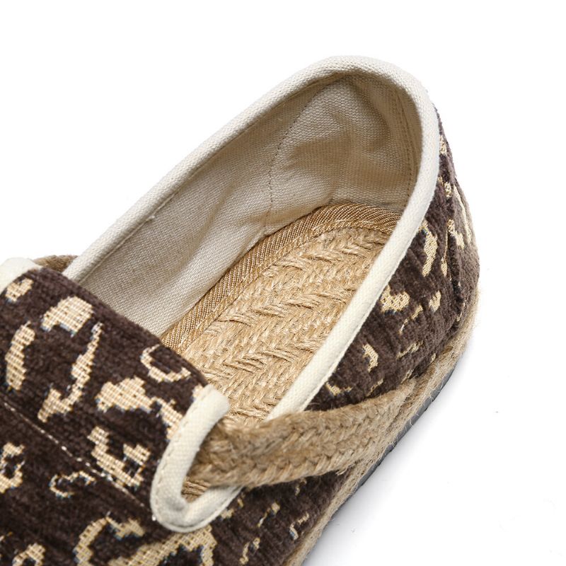 Espadrilles En Lin Faites À La Main Pour Femmes Mocassins Décontractés Confortables Et Portables