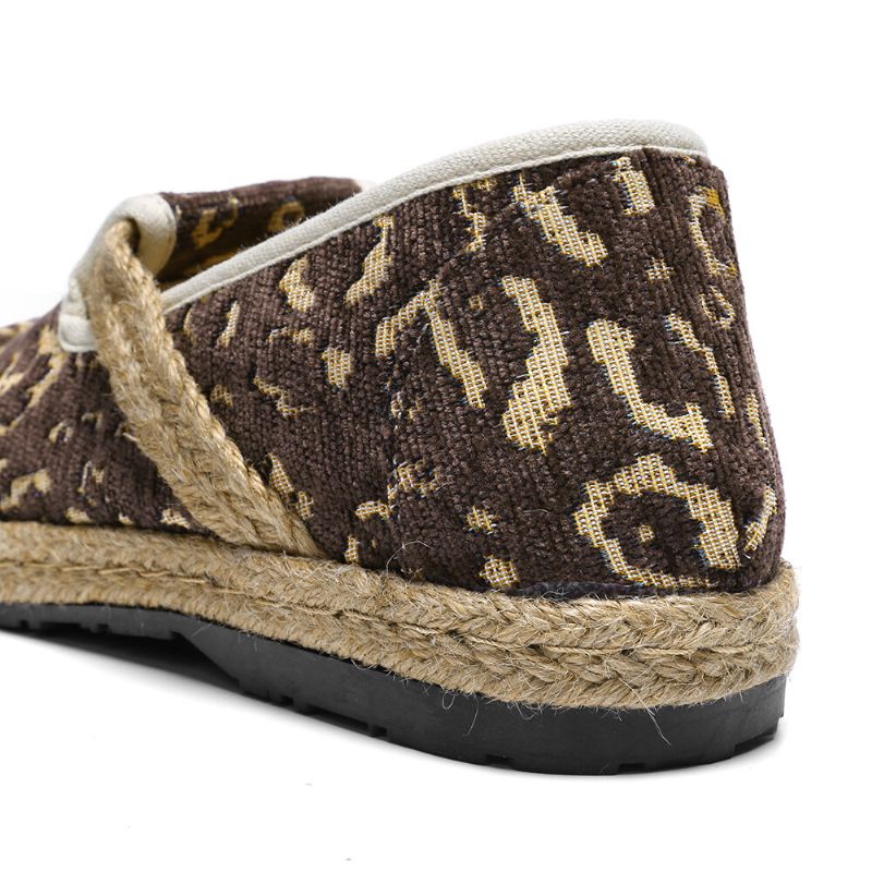 Espadrilles En Lin Faites À La Main Pour Femmes Mocassins Décontractés Confortables Et Portables