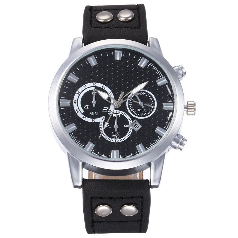 Fashion Elegent Alliage Sports Business Casual Ceinture Hommes Montre Quartz Montre