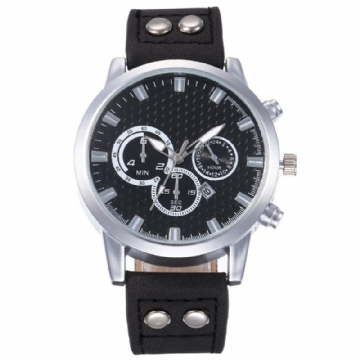 Fashion Elegent Alliage Sports Business Casual Ceinture Hommes Montre Quartz Montre