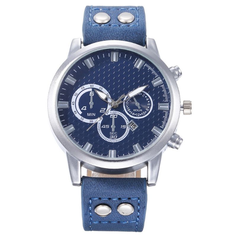 Fashion Elegent Alliage Sports Business Casual Ceinture Hommes Montre Quartz Montre