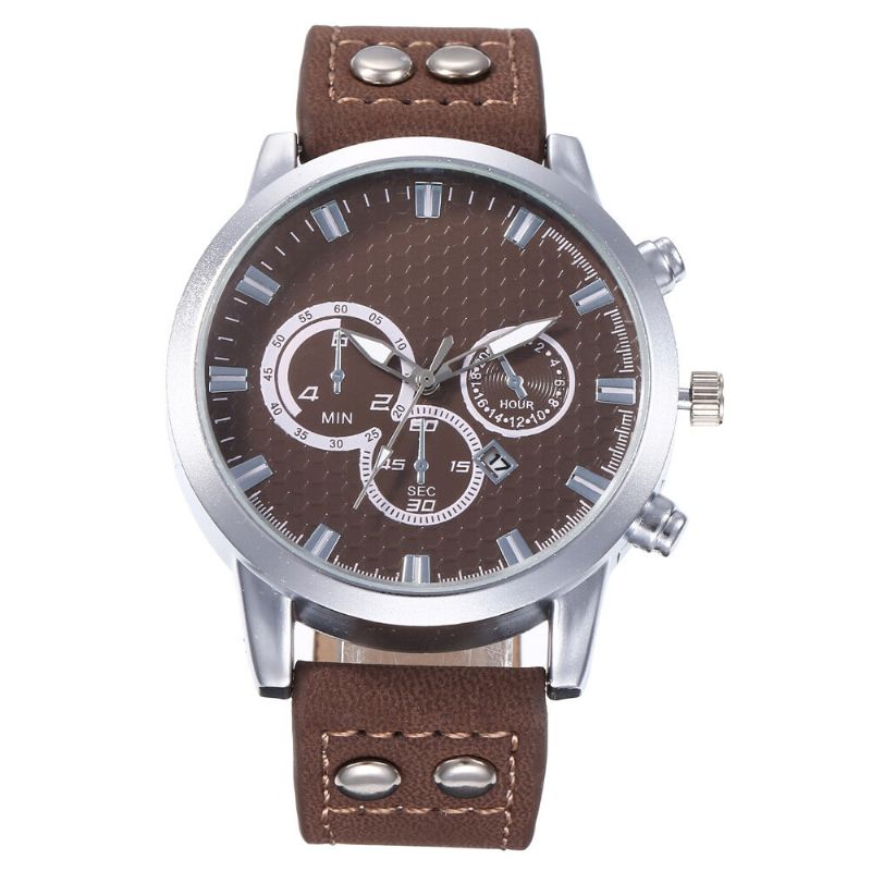 Fashion Elegent Alliage Sports Business Casual Ceinture Hommes Montre Quartz Montre