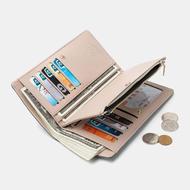 Femme 10 Fentes Pour Cartes Long Wallet Purse Phone Bag