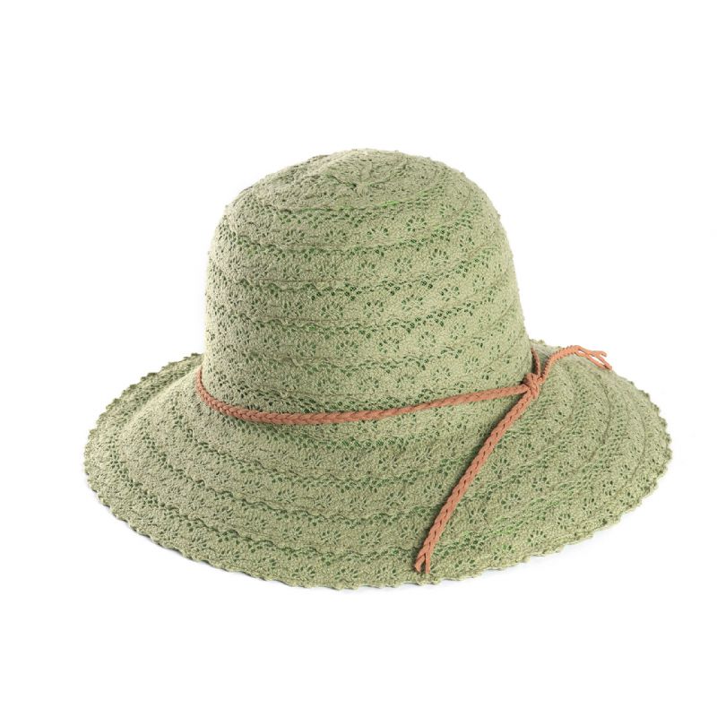 Femme Multicolore Ajouré Pétale Motif Été Crème Solaire Tissé Chapeau De Paille