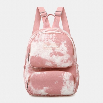 Femme Oxford Anti Vol Grande Capacité Tie Dye Sac À Dos Sac De Voyage