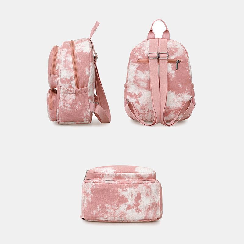 Femme Oxford Anti Vol Grande Capacité Tie Dye Sac À Dos Sac De Voyage