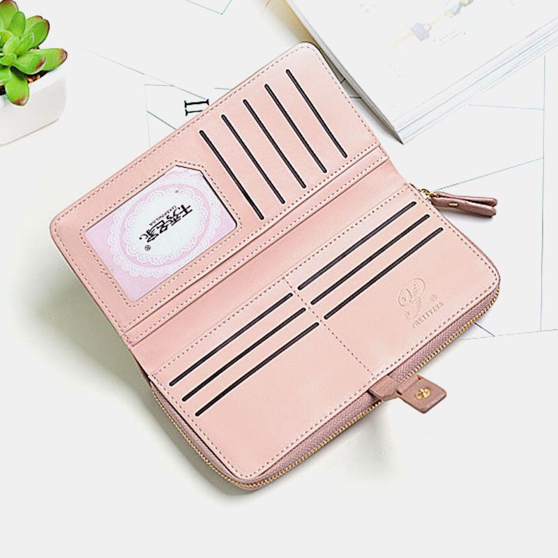 Femmes 10 Fentes Pour Cartes Zipper Long Wallet Purse Clutchs Bag