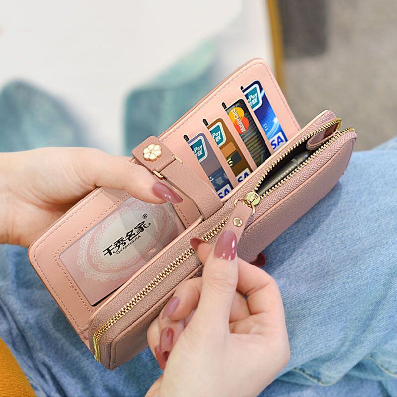 Femmes 10 Fentes Pour Cartes Zipper Long Wallet Purse Clutchs Bag