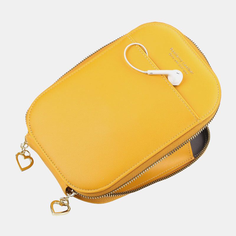 Femmes 4 Emplacements Pour Cartes 6.5 Pouces Sac De Téléphone Sac Ovale Sac À Bandoulière