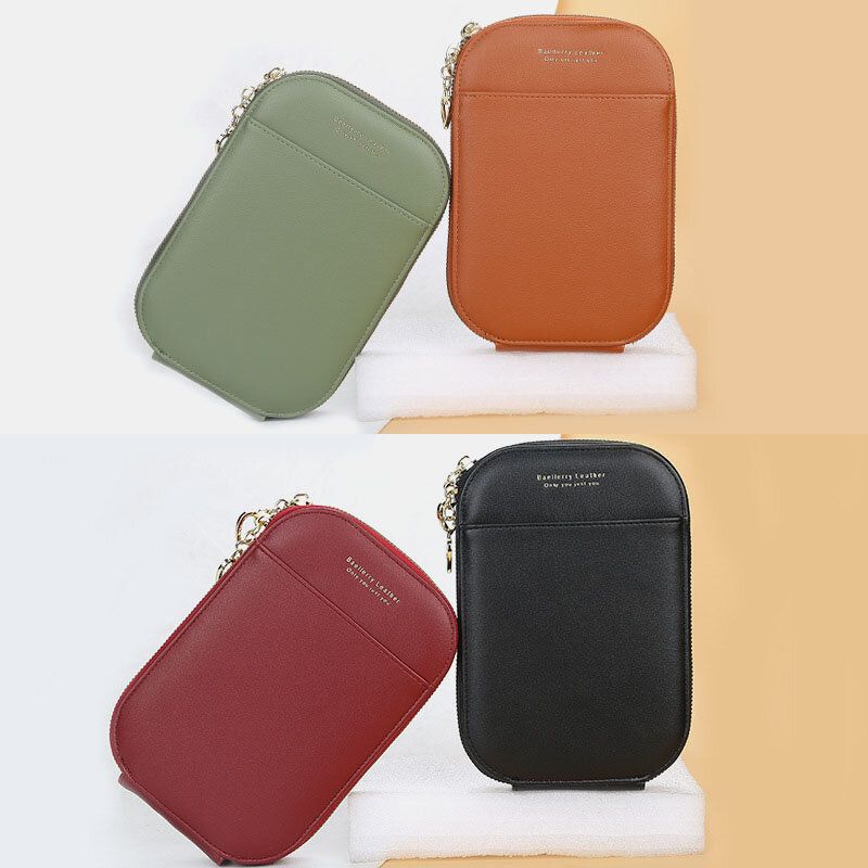 Femmes 4 Emplacements Pour Cartes 6.5 Pouces Sac De Téléphone Sac Ovale Sac À Bandoulière