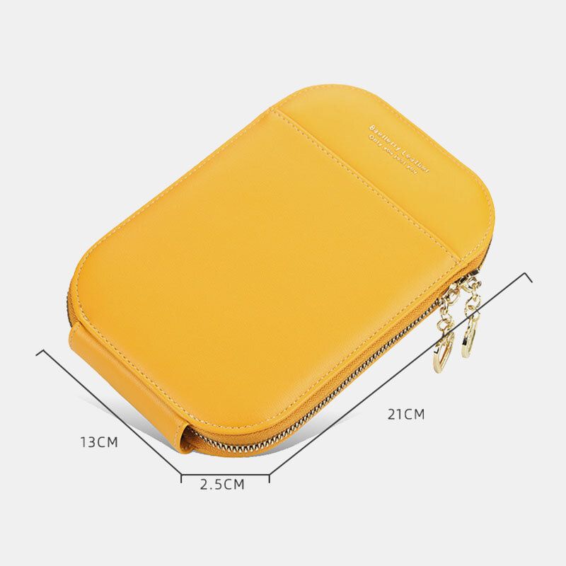 Femmes 4 Emplacements Pour Cartes 6.5 Pouces Sac De Téléphone Sac Ovale Sac À Bandoulière