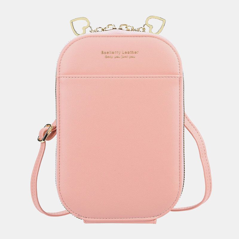 Femmes 4 Emplacements Pour Cartes 6.5 Pouces Sac De Téléphone Sac Ovale Sac À Bandoulière