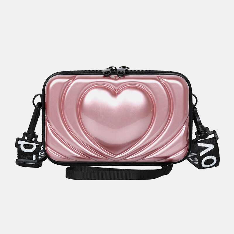 Femmes 6.5 Pouces Love Solid Trunk Phone Bag Crossbody Bag