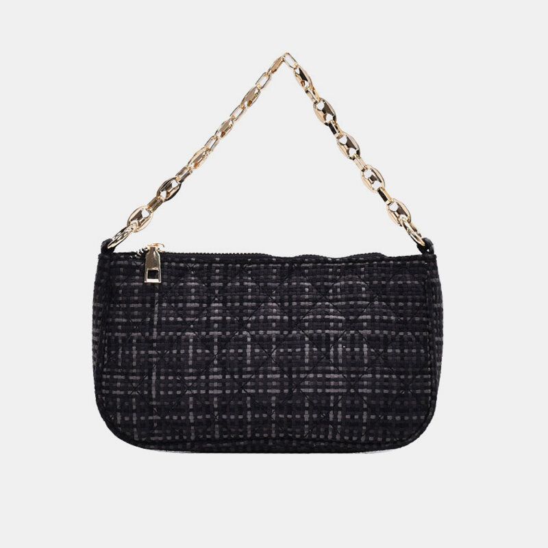 Femmes Argyle Fashion Chains Casual Sac À Bandoulière En Pu