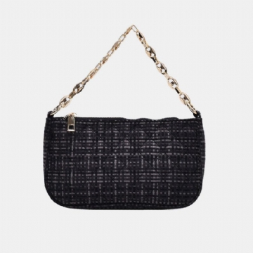 Femmes Argyle Fashion Chains Casual Sac À Bandoulière En Pu