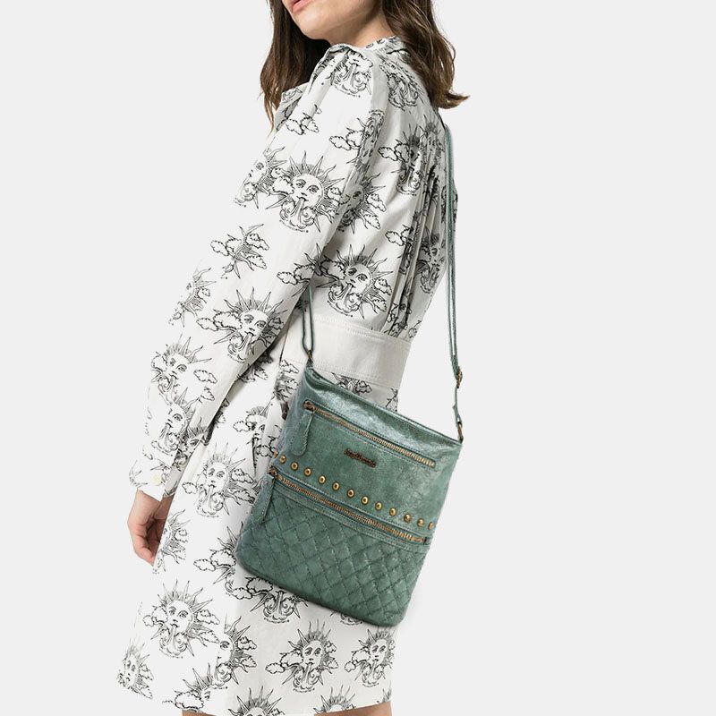 Femmes Argyle Imperméable Matériel Anti-vol Sac À Bandoulière Sac À Bandoulière