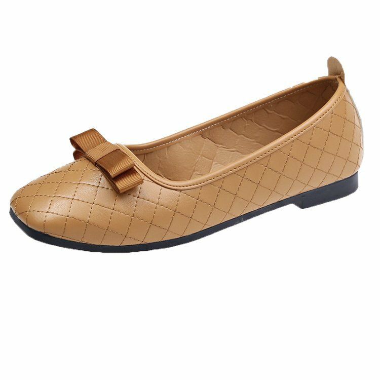 Femmes Bow Decor Comfy Square Toe Soft Sole Casual Slip On Mocassins