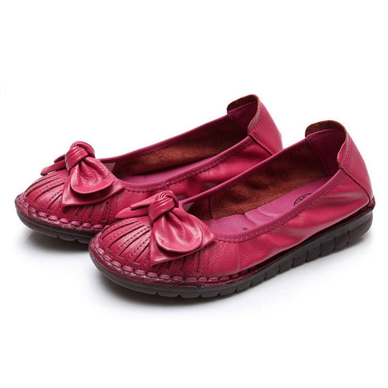 Femmes Bowknot Decor Confortable Mocassins Décontractés Antidérapants