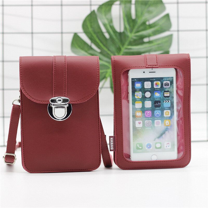 Femmes Casual Patchwork 6.3 Pouces Écran Tactile Téléphone Sac Bandoulière Sac