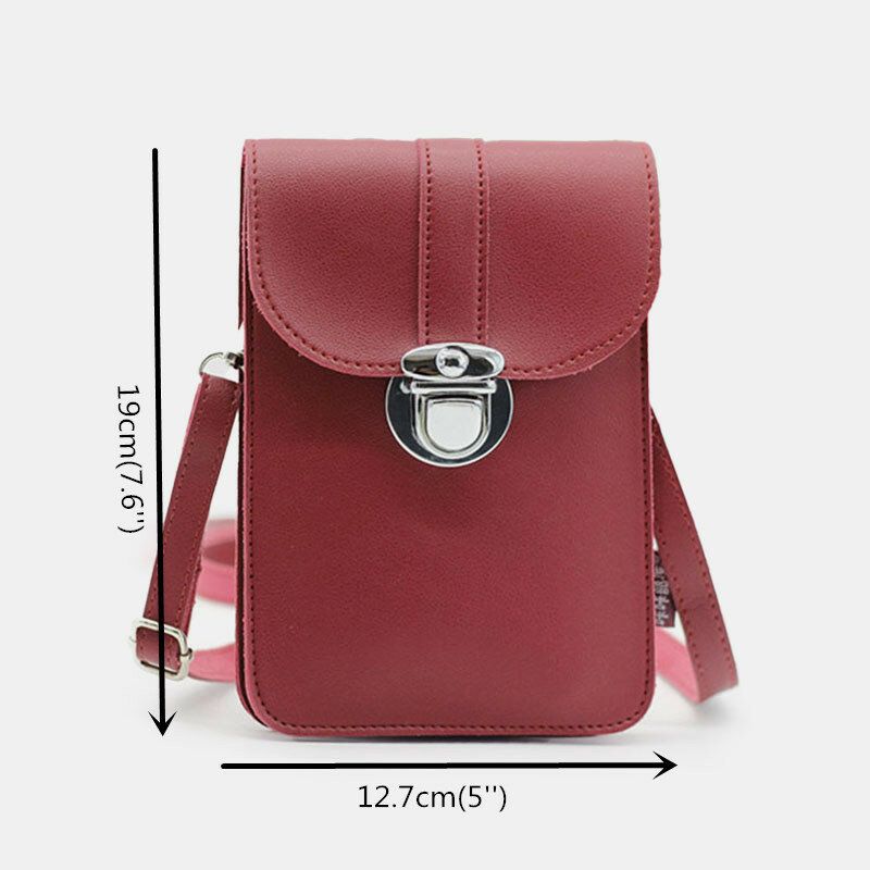 Femmes Casual Patchwork 6.3 Pouces Écran Tactile Téléphone Sac Bandoulière Sac