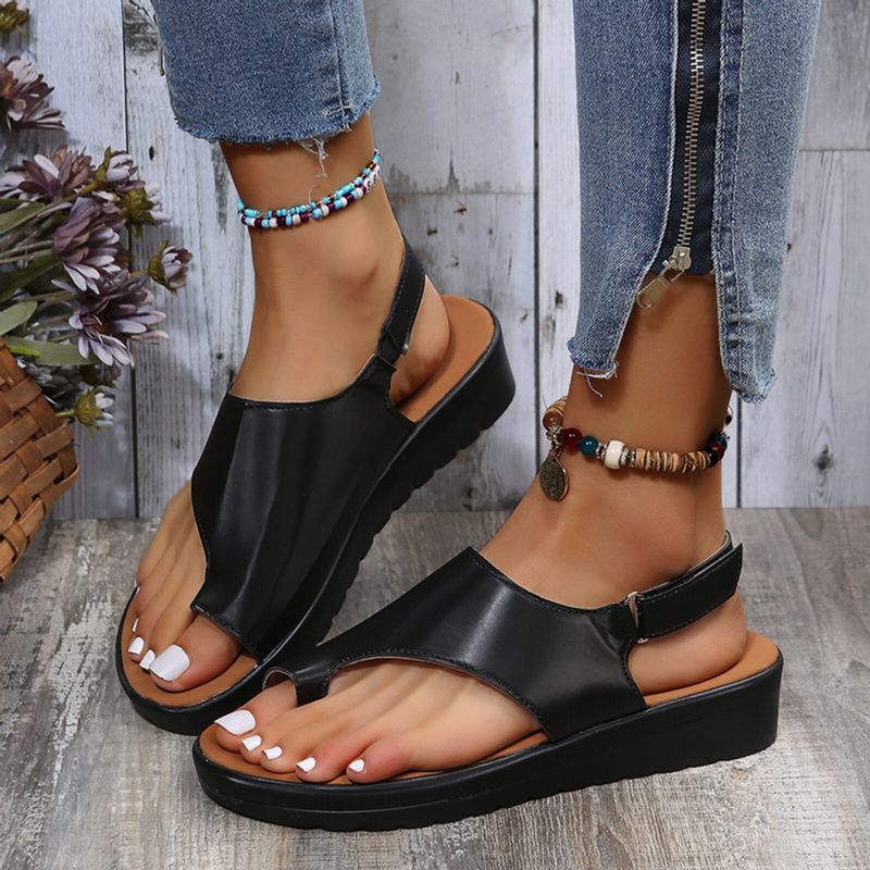 Femmes Casual Summer Beach Vacation Hook Loop Thumb Sandals