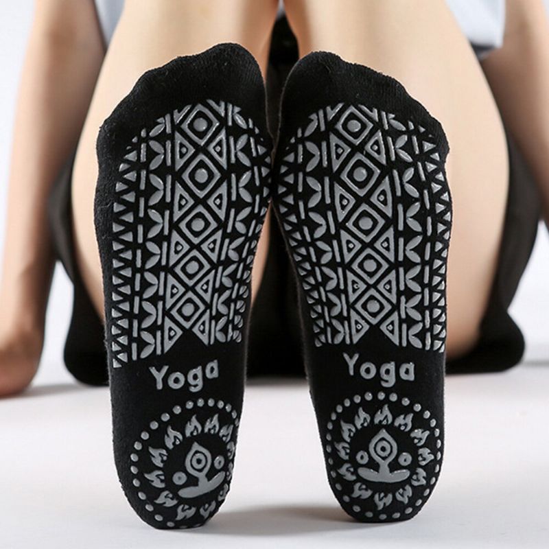 Femmes Ceinture Croisée Épaissie Antidérapante Distribution À Bout Ouvert Chaussettes De Yoga Sport Fitness Chaussettes De Danse