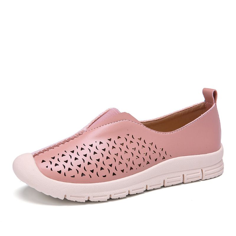 Femmes Colorblock Comfy Hollow Respirant Casual Flats