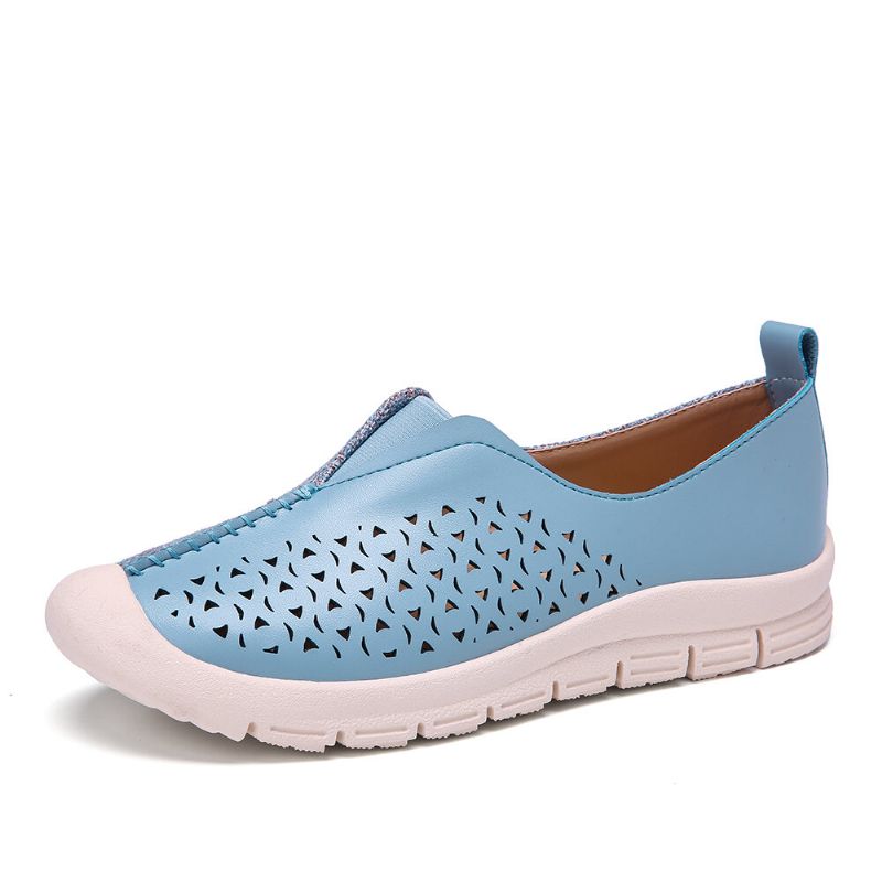 Femmes Colorblock Comfy Hollow Respirant Casual Flats